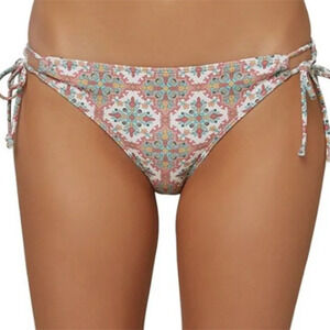O'Neill Bikini Bottoms Size XS Multi Floral Print Side Ties Recycled Juniors